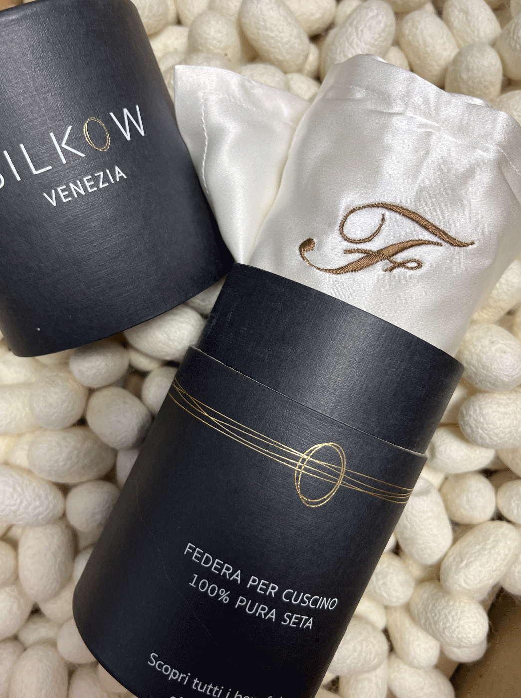 Federa 100% Seta 22 Momme 50x75/80cm Bianca