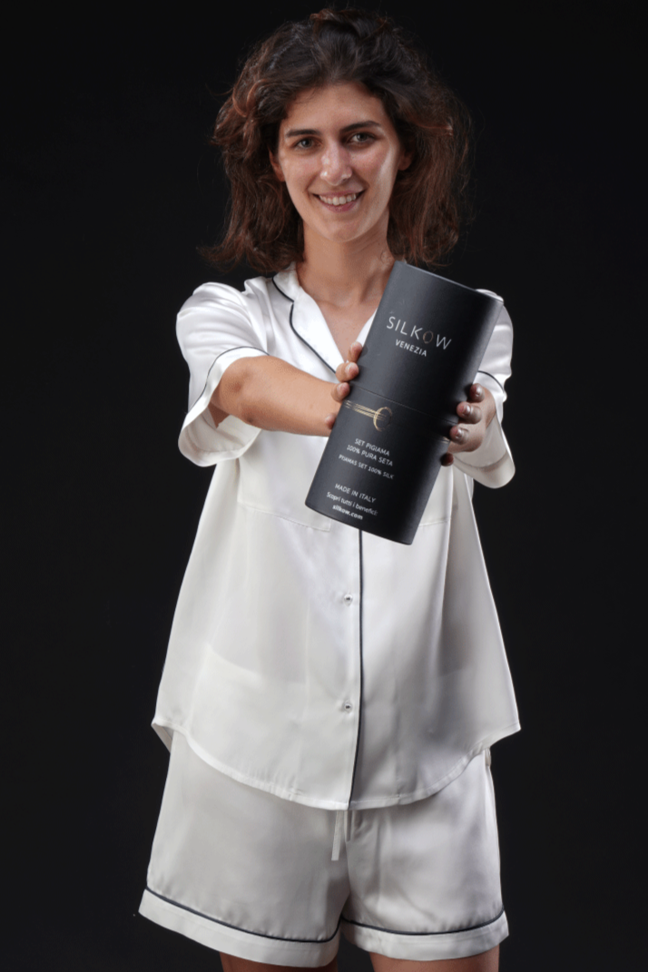 Pigiama Corto Donna 100% Seta 22 Momme