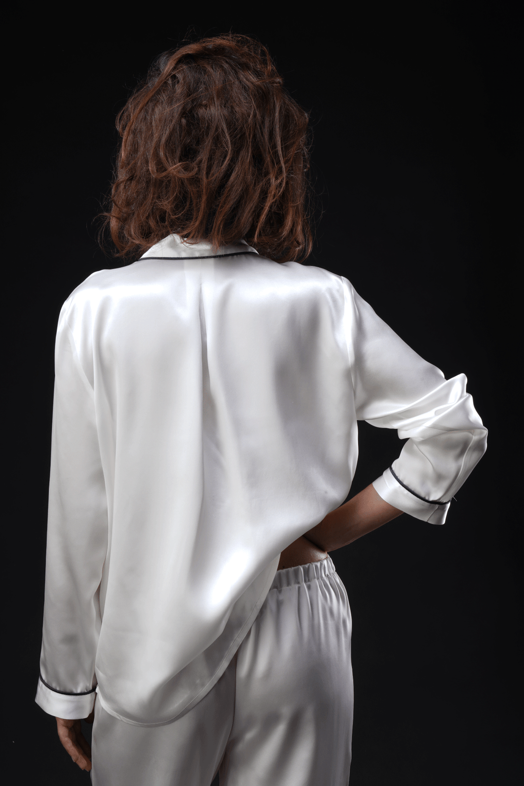 Pigiama Lungo Donna 100% Seta 22 Momme