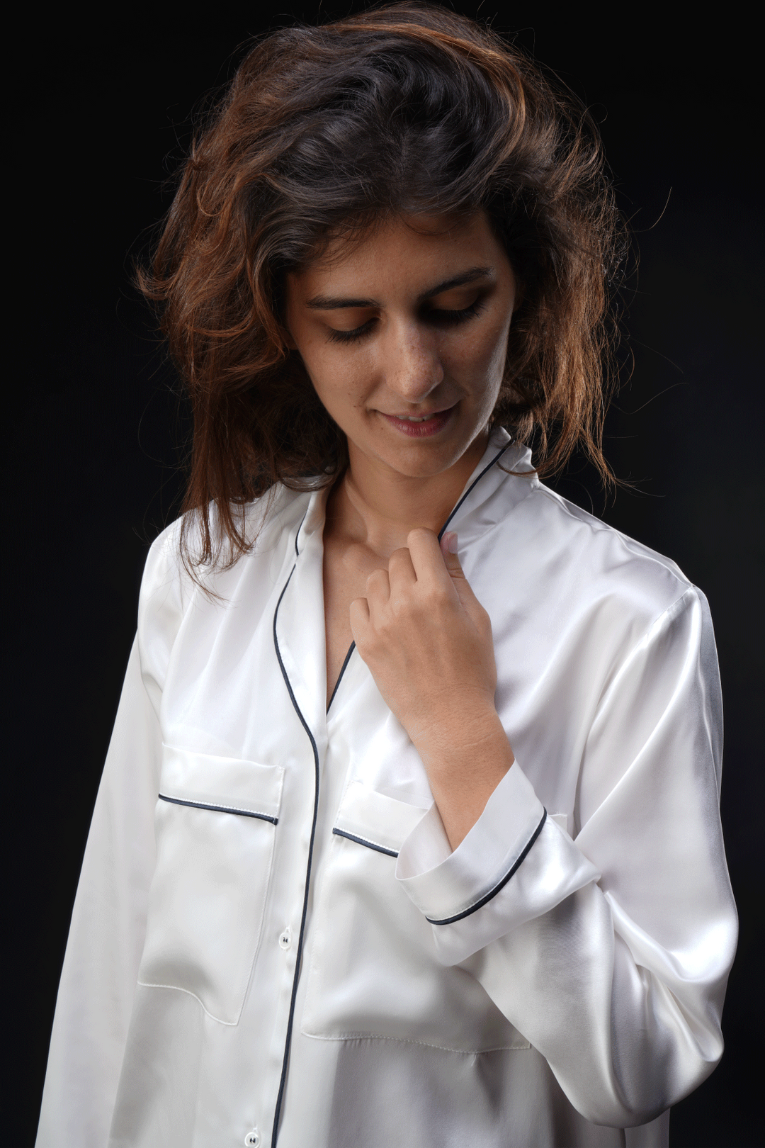 Pigiama Lungo Donna 100% Seta 22 Momme