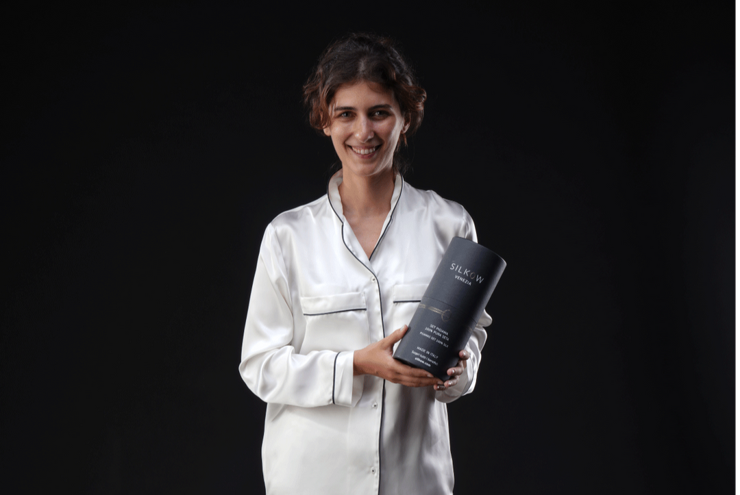 Pigiama Lungo Donna 100% Seta 22 Momme