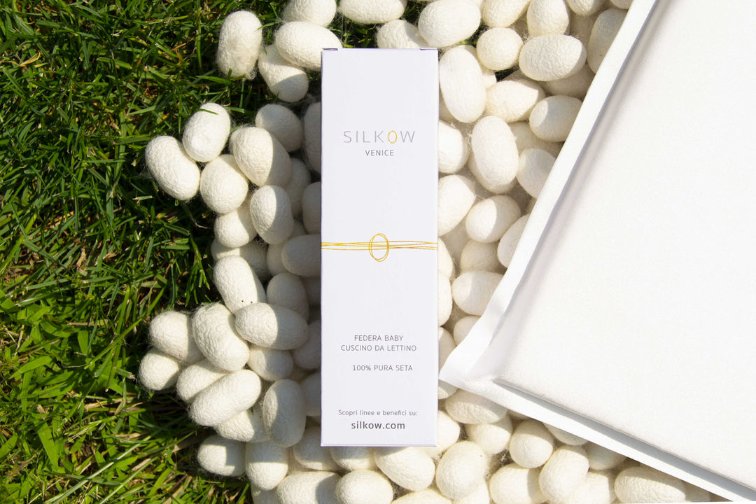 Federa Baby 100% Seta 22 Momme 30x50cm Bianca