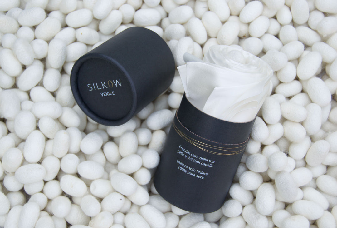 Federa 100% Seta 22 Momme 50x75/80cm Bianca Bordo Largo