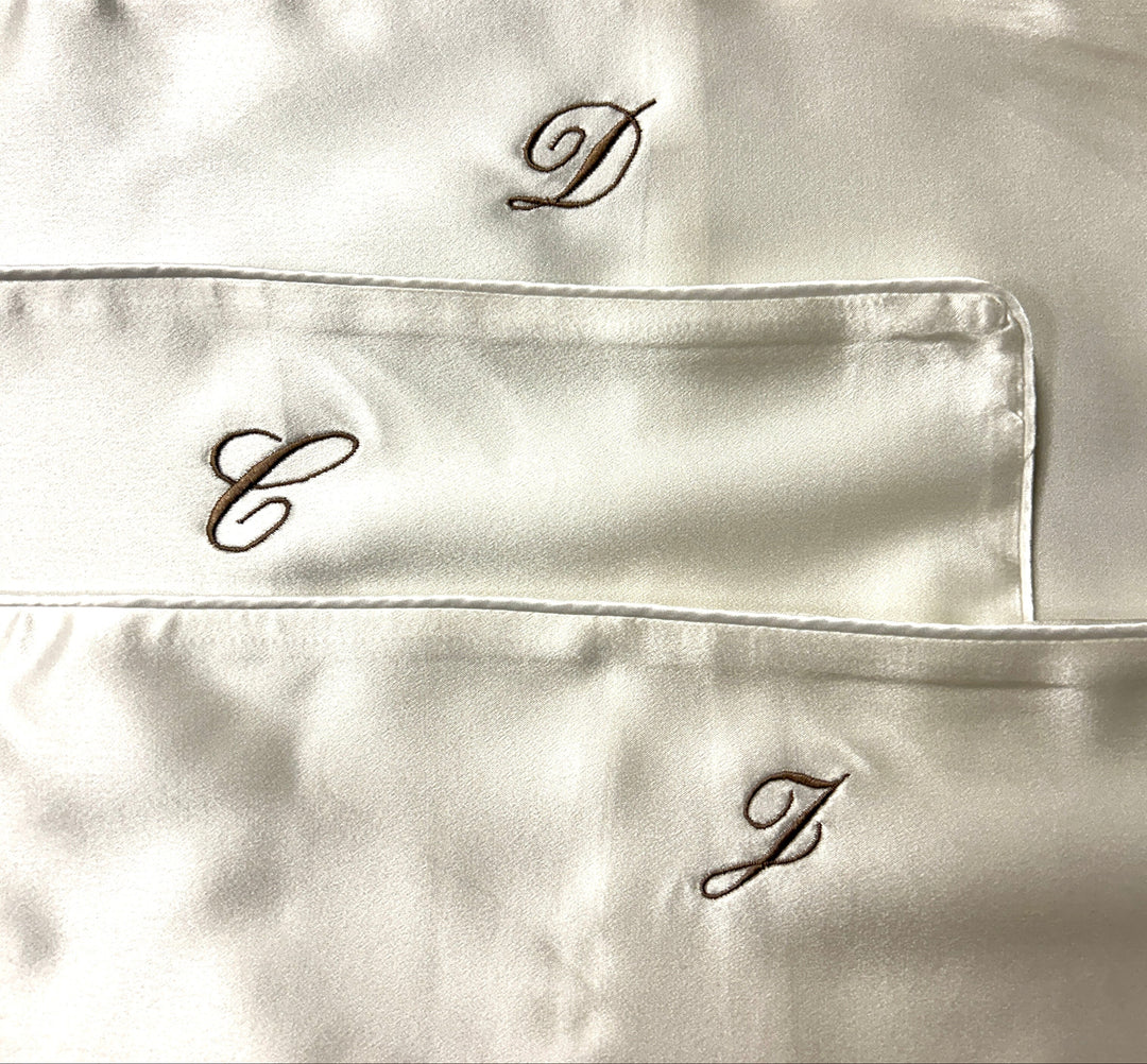 SET 2 FEDERE IN RASO DI SETA - MODELLO BORDINO COLORATO