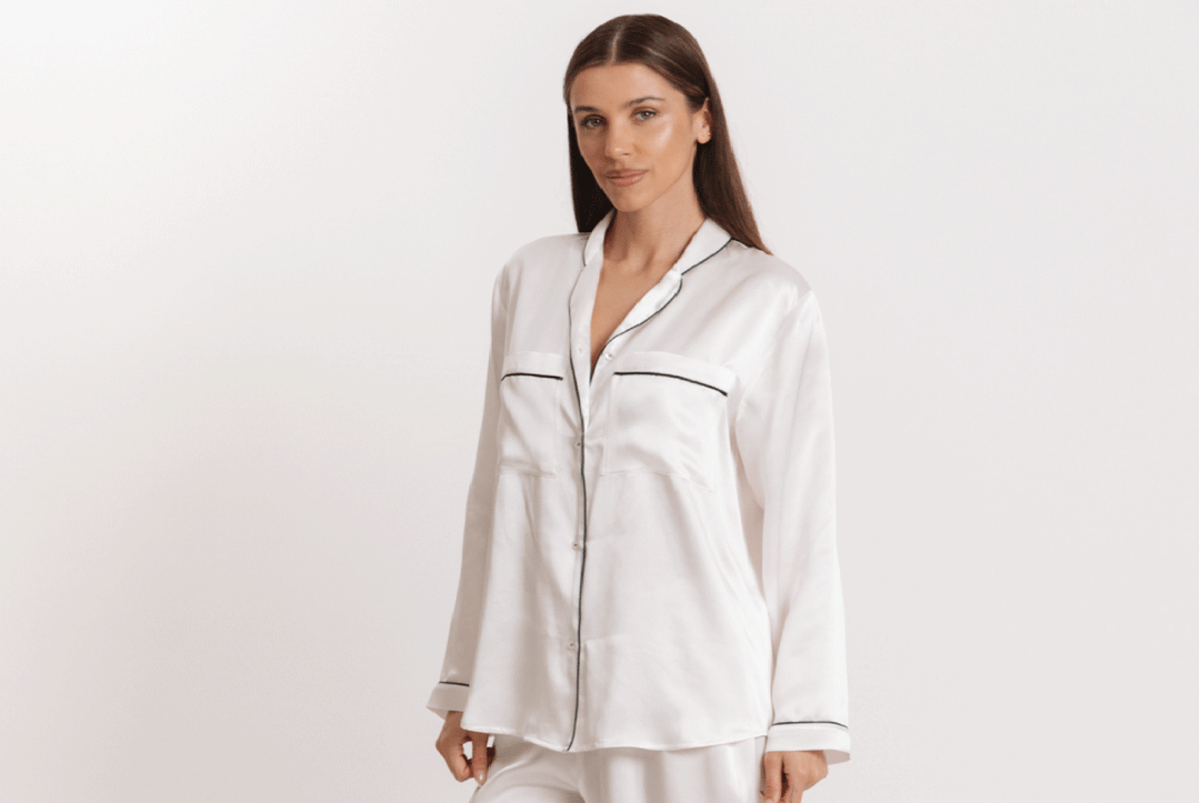 Pigiama Lungo Donna 100% Seta 22 Momme